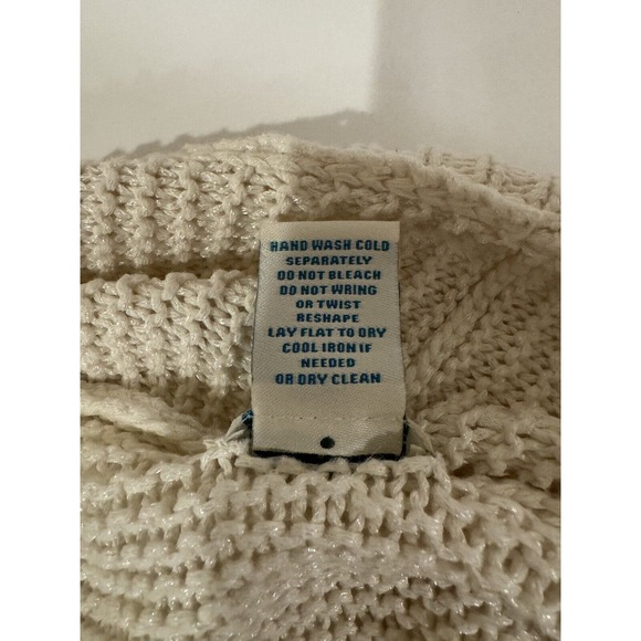 Sundance Ingrid Knit Cardigan Cream Sweater Womens XS Classic Open Front Neutral - Picture 11 of 11